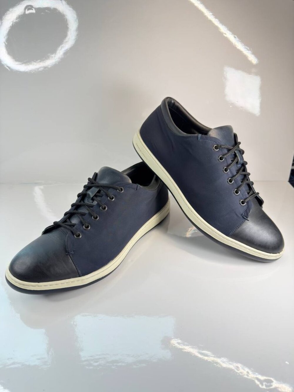 Giorgio Armani Navy Low Top Sneakers - Made in Italy - Men’s US 11 / UK 10
